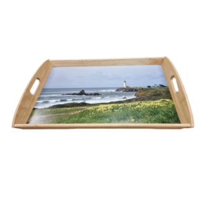 Bricka Naturträ 52x33cm